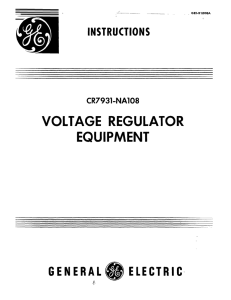 CR7931-NA108 Voltage Regulator Equipment