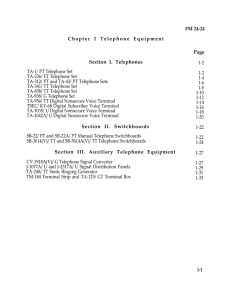 FM 24-24 Chapter 1 Telephone Equipment Section I. Telephones