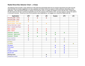 Radial Direct Box Selector Chart – J