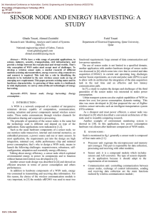 ensor node and energy harvesting: a study.