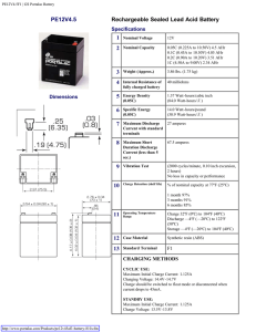 PE12V4.5 Rechargeable Sealed Lead Acid Battery