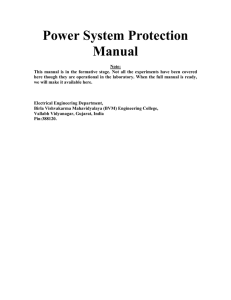 Power System Protection Manual