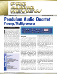 Russ Long`s Review of the Quartet in Pro Audio