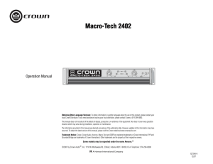 Macro-Tech 2402 - HARMAN Professional Solutions