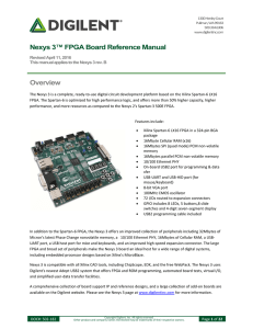 Nexys 3™ FPGA Board Reference Manual Overview