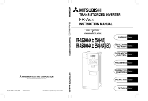 FR-A500 INSTRUCTION MANUAL