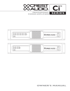 owner`s manual - Audio networking