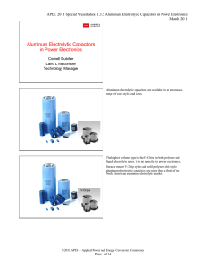 Aluminum Electrolytic Capacitors in Power Electronics