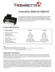 Instruction Sheet for S500-A5