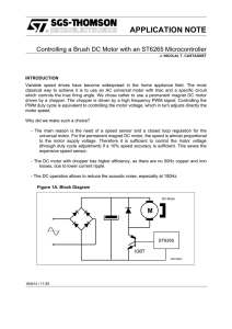 Controlling a brush DC motor with an ST6265