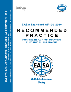 EASA Standard AR100-1010 - Electrical Apparatus Service