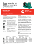 Diesel generator set QSB5 series engine EPA emissions