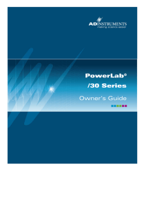 PowerLab 30 Series Owner`s Guide