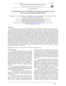 an overview of automobile starting system faults