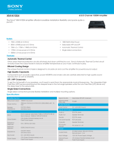 XM-N1004 4/3/2 Channel 1000W Amplifier