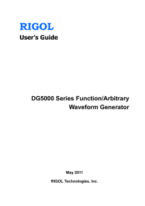 User`s Guide DG5000 Series Function/Arbitrary Waveform Generator