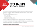 RoHS Exemption List