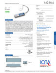 IOTA ICE-420-EM-A Emergency Ballast Specification Sheet