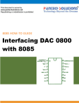 Interfacing DAC 0800 with 8085