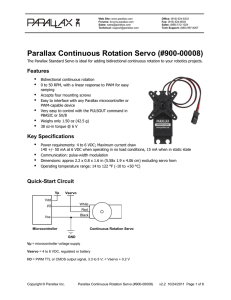 Parallax Continuous Rotation Servo (#900