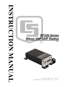 RF320 Series Ritron VHF/UHF Radios Instruction Manual