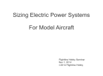 Sizing Electric Power Systems For Model Aircraft