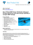 VTVSxxASMF Series TVS Diodes Safeguard Portable Electronics