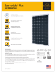 SolarWorld Sunmodule Plus 285 watt mono solar panel data sheet