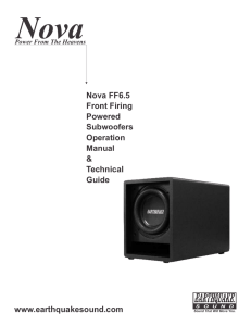 Nova FF6.5 Front Firing Powered Subwoofers Operation Manual