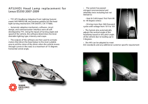 AFS(HID) Head Lamp replacement for Lexus ES350