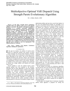 Multiobjective Optimal VAR Dispatch Using Strength Pareto