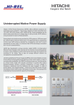 Uninterrupted Motive Power Supply (UMPS) Catalogue