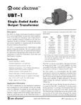 Single-Ended Audio Output Transformer