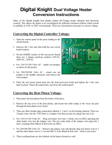 Digital Knight Dual Voltage Heater Conversion Instructions