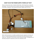 how to do the power supply paper clip test?