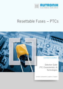 Resettable Fuses – PTCs