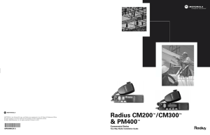 Radius CM200™/CM300™ and PM400™ Commercial Series Two