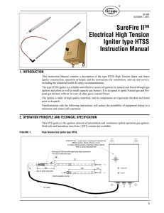 SureFire IITM Electrical High Tension Igniter type HTSS Instruction