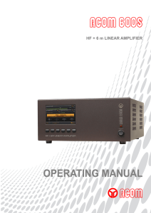 Operating Manual ACOM-600S