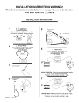 INSTALLATION INSTRUCTIONS WARNING!!