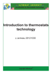 Introduction to thermostats technology