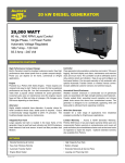 20,000 WATT 20 kW DIESEL GENERATOR