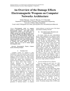 An Overview Of The Damage Effects Electromagnetic Weapons