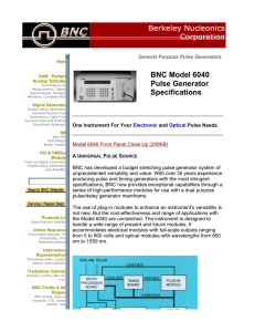 Berkeley Nucleonics Corporation: BNC Model 6040 Pulse