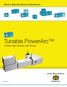 Tunable PowerArc - Optical Building Blocks Corporation
