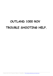 OUTLAND 1000 ROV TROUBLE SHOOTING HELP.