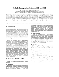 Technical comparison between SED and FED