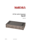 A/V fiber optical transceiver HOT-3322 | Manual