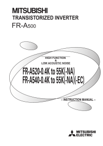 FR-A520-0.4K to 55K(-NA) FR-A540-0.4K to 55K(-NA
