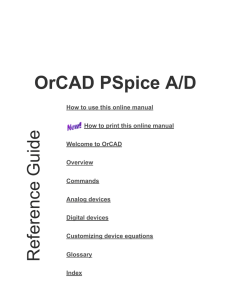 OrCAD PSpice A/D - School of Electrical Engineering and Computer